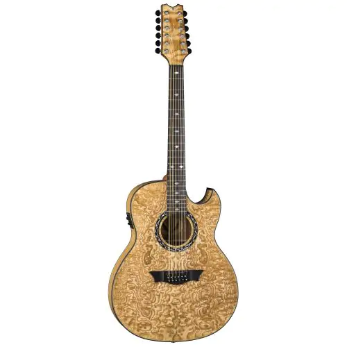 Dean Exhibition Quilt Ash Acoustic Electric 12 String Guitar GN EXQA12 GN sku number EXQA12 GN