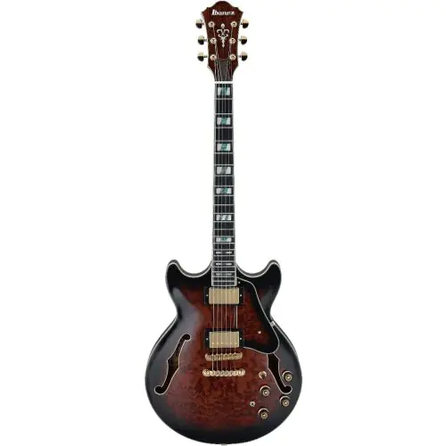 Ibanez AM Artstar w/Case Dark Brown Sunburst AM153QA DBS Hollow Body Electric Guitar w/case sku number AM153QADBS