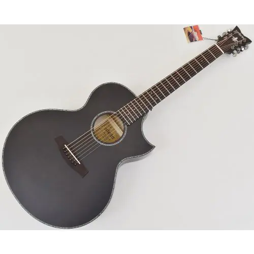 Schecter Orleans Stage-7 String Acoustic Guitar in See Thru Black Satin sku number SCHECTER3709