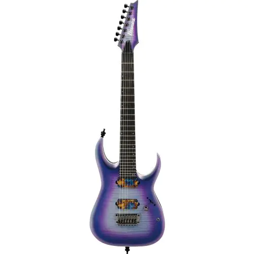 Ibanez RGA71AL IAF RGA Axion Label 7 String Indigo Aurora Burst Flat Electric Guitar sku number RGA71ALIAF