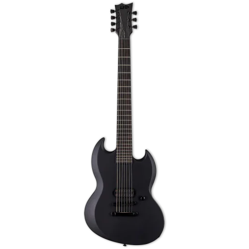 ESP LTD VIPER-7 Baritone Black Metal Black Satin Electric Guitar sku number LVIPER7BBKMBLKS