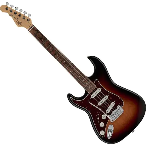 G&L Fullerton Deluxe Legacy Left-Handed Electric Guitar 3-Tone Sunburst sku number FD-LGCY-3TS-CR-LH