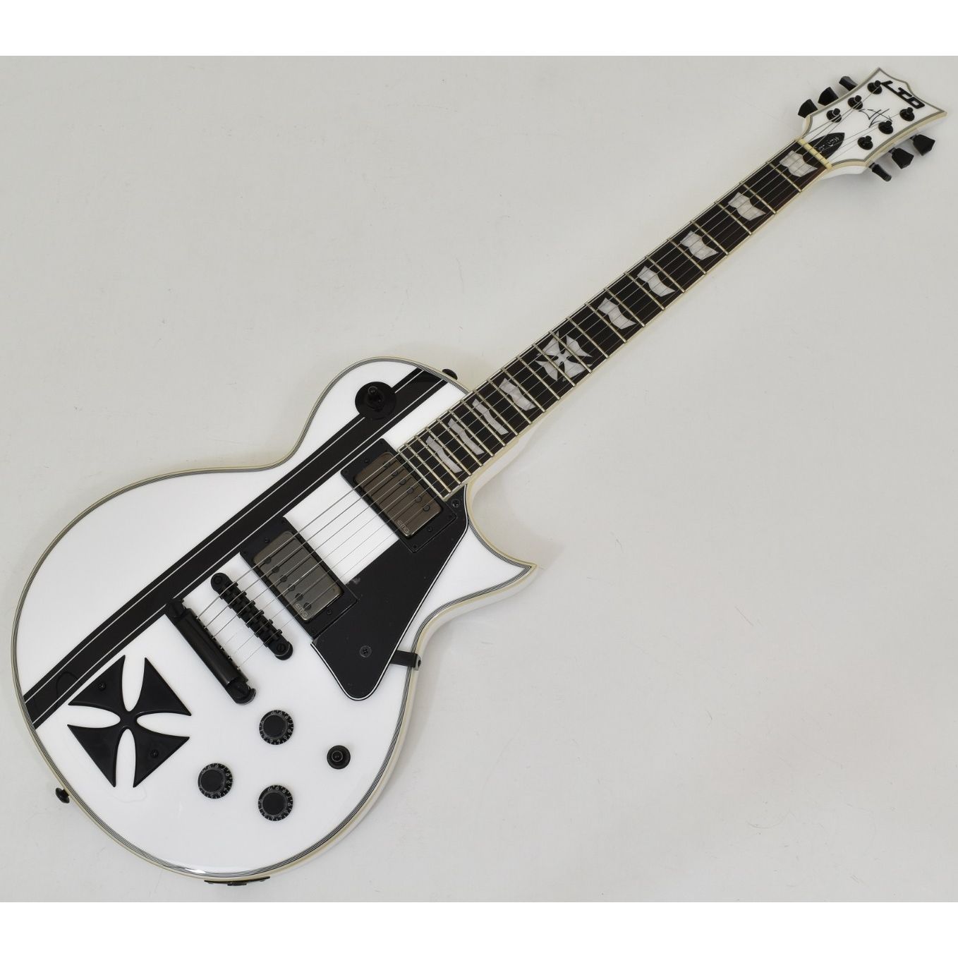 Esp Ltd James Hetfield Iron Cross Guitar Snow White B Stock 0480 Lir