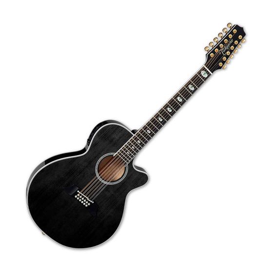 Takamine TSP158C-12 SBL 12 String Acoustic Electric Guitar See Thru Black Gloss sku number TAKTSP158C12SBL