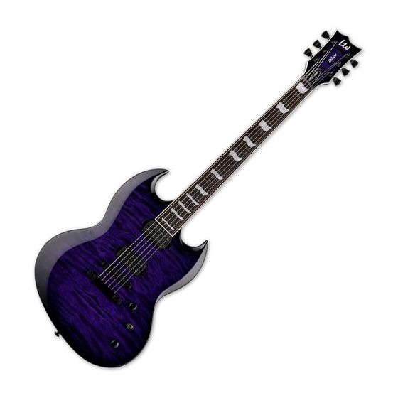 ESP LTD Viper-1000 Electric Guitar See Thru Purple Sunburst sku number LVIPER1000QMSTPSB