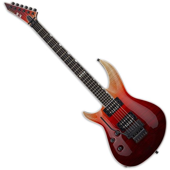 ESP E-II Horizon-III FR Black Cherry Fade Electric Guitar Left Hand sku number EIIHOR3FMFRBCHFDLH