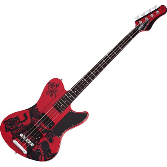 Schecter Simon Gallup Ultra Spitfire Electric Bass Red sku number SCHECTER2266