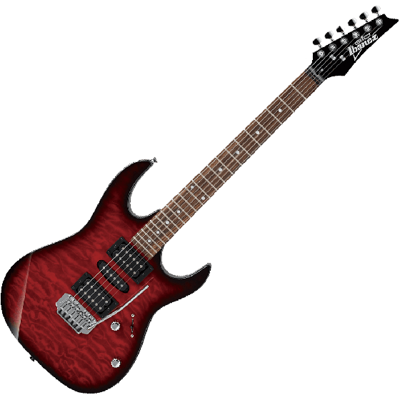 Ibanez GIO RX GRX70QA Electric Guitar in Transparent Red Burst sku number GRX70QATRB