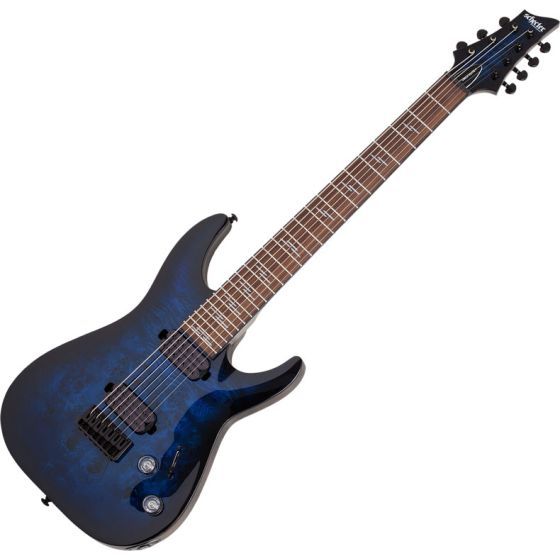 Schecter Omen Elite-7 Electric Guitar See-Thru Blue Burst sku number SCHECTER2458