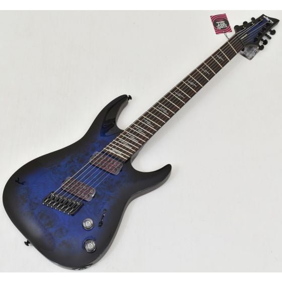 Schecter Omen Elite-7 Multiscale Guitar See-Thru Blue Burst B-Stock 2594 sku number SCHECTER2464.B2594