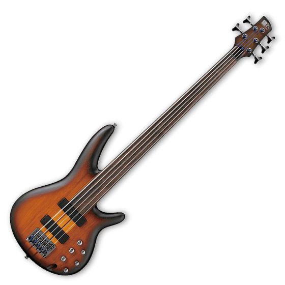 Ibanez SRF705-BBF SR Workshop Series 5 String Electric Bass in Brown Burst Flat Finish sku number SRF705BBF