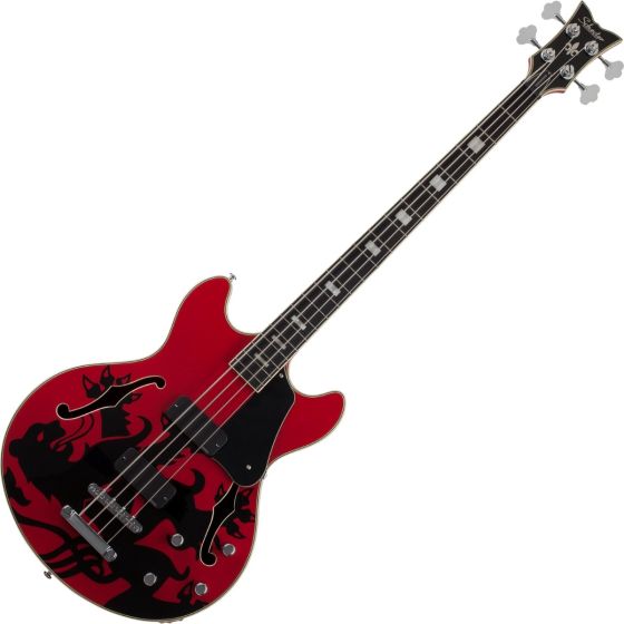 Schecter Simon Gallup Corsair Electric Bass Red sku number SCHECTER2240