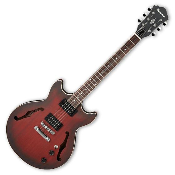 Ibanez Artcore AM53SRF Semi-Hollow Acoustic Electric Guitar in Sunburst Red Flat Finish sku number AM53SRF