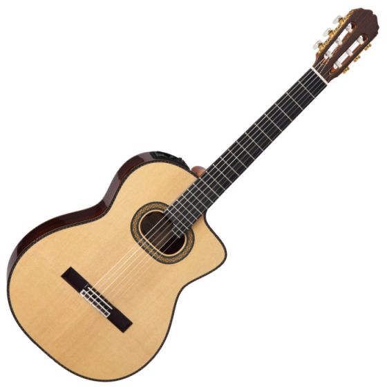 Takamine TH90 Classical Acoustic Electric Guitar in Natural Gloss Finish sku number TAKTH90