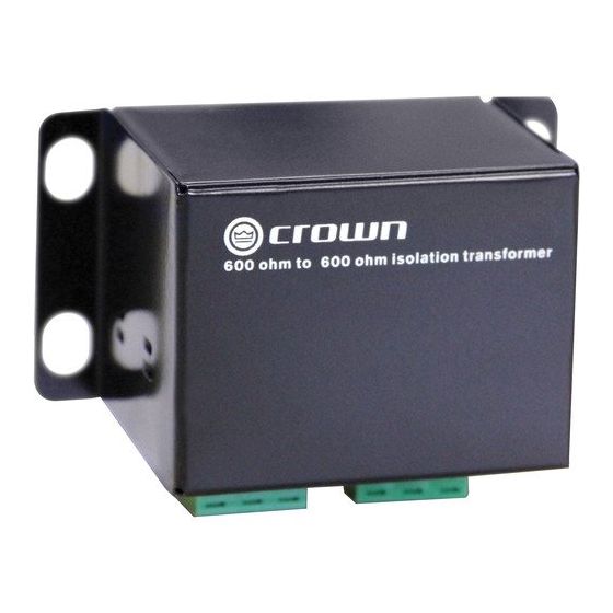 Crown Audio IST Isolation Transformer sku number 109686