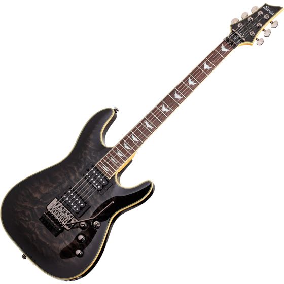 Schecter Omen Extreme-6 FR Electric Guitar in See-Thru Black Finish sku number SCHECTER2027