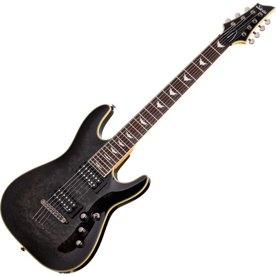 Schecter Omen Extreme-7 Electric Guitar in See-Thru Black Finish sku number SCHECTER2007