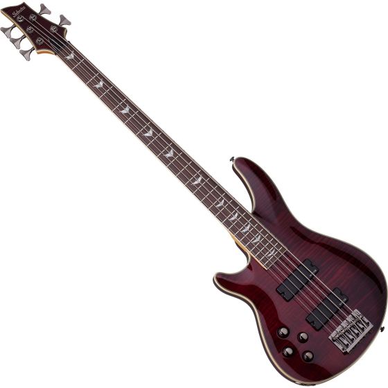 Schecter Omen Extreme-5 Left-Handed Electric Bass in Black Cherry Finish sku number SCHECTER2047