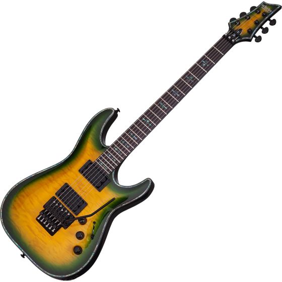 Schecter Hellraiser C-1 FR Passive Electric Guitar in Dragon Burst Finish sku number SCHECTER1952