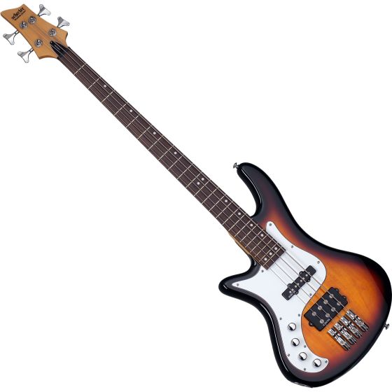 Schecter Stiletto Vintage-4 Left-Handed Electric Bass 3-Tone Sunburst sku number SCHECTER2528