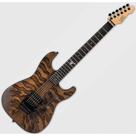 ESP LTD George Lynch Burnt Tiger Signature Electric Guitar in Burnt Satin Finish sku number LGLBURNTTIGER