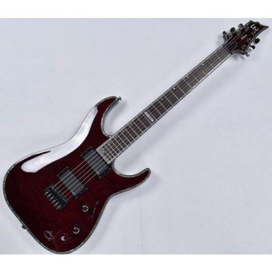 ESP LTD Deluxe H-1000 QM Electric Guitar in See Thru Black Cherry B-Stock sku number LH1000QMSTBC.B