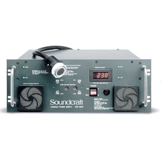 Soundcraft CPS2000 Power Supply with Link Cable for MH4 Console sku number RW8021US