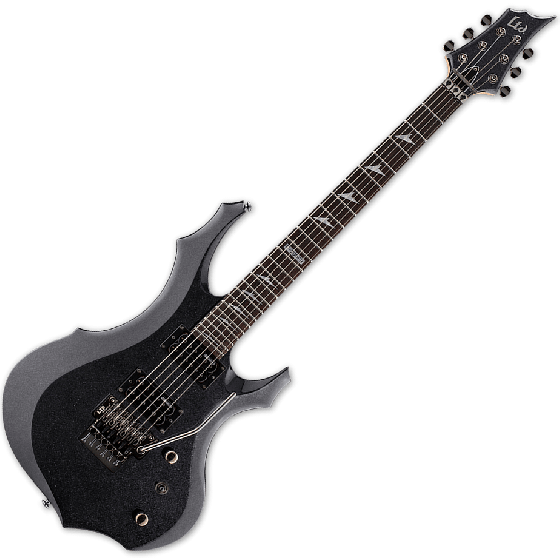 ESP LTD F-200FR Electric Guitar in Charcoal Metallic Finish sku number LF200FRCHM