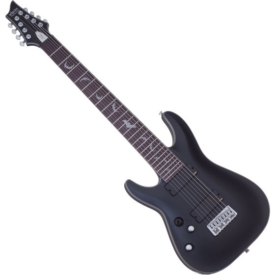 Schecter Damien Platinum-8 Left-Handed Electric Guitar Satin Black sku number SCHECTER1188