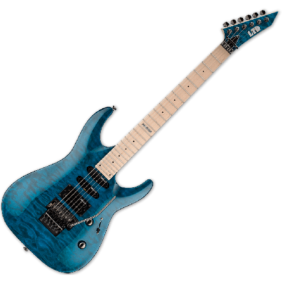 ESP LTD MH-103QM Electric Guitar in See-Through Blue B-Stock sku number LMH103QMSTB.B