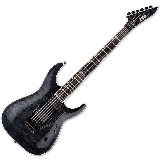 ESP LTD MH-401FR QM Electric Guitar in See-Thru Black sku number LMH401FRQMSTBLK