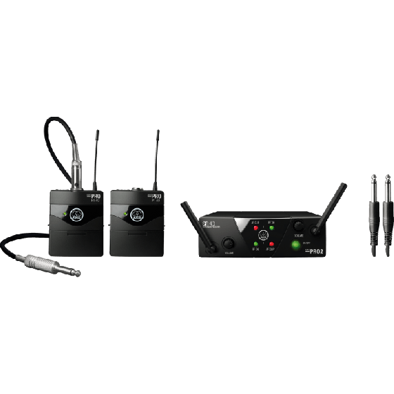 AKG WMS40 Mini Dual Instrumental Set Wireless Microphone System - Band C & D sku number 3351H00060