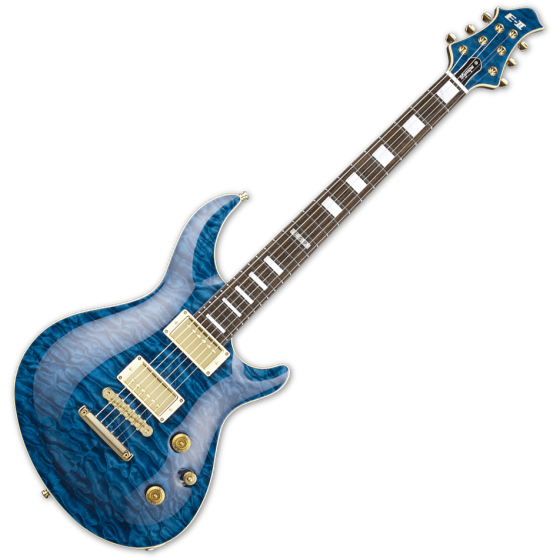 ESP E-II Mystique NT Quilted Maple Top Electric Guitar Marine Blue sku number EIIMYSTQMNTMARBL