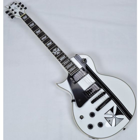 ESP LTD Iron Cross James Hetfield Left Hand Electric Guitar in Snow B-Stock sku number LIRONCROSSSWLH.B