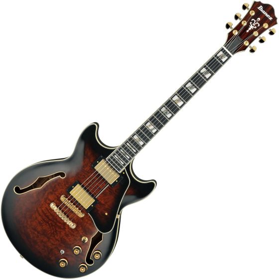 Ibanez Artstar AM153 Hollow Body Electric Guitar Dark Brown Sunburst sku number AM153DBS