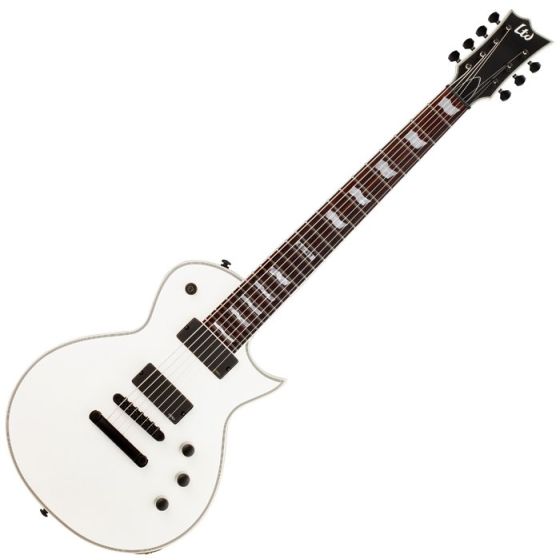 ESP LTD EC-407 7 Strings Guitar in Snow White Satin sku number LEC407SWS