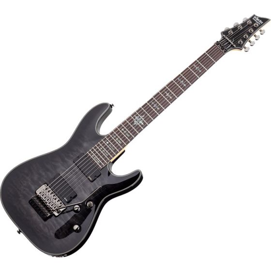 Schecter Damien Elite-7 FR Electric Guitar See-Thru Black sku number SCHECTERDE7FRSTBLK