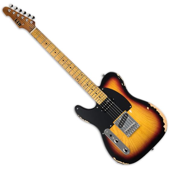 ESP LTD TE-254 Left-Handed Electric Guitar Distressed 3-Tone Burst sku number LTE254D3TBLH