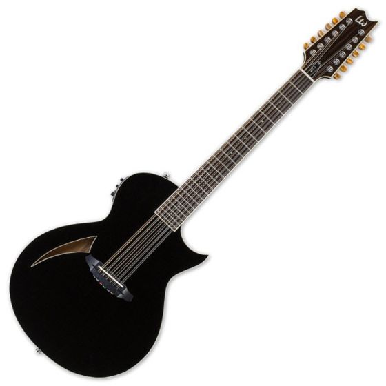 ESP LTD TL-12 12-String Acoustic Electric Guitar Black B-Stock sku number LTL12BLK.B
