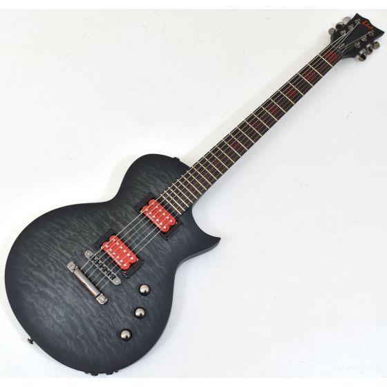 ESP LTD BB-600 Baritone Electric Guitar See Thru Black Sunburst Satin B-Stock sku number LBB600BQMSTBLKSBS.B