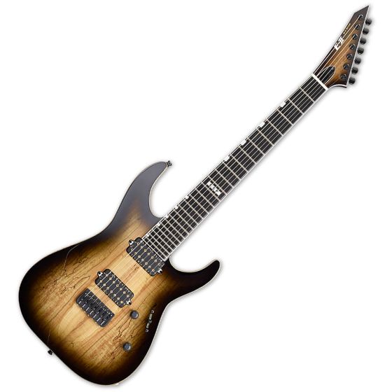 ESP E-II M-II-7 NT Hipshot Electric Guitar Dark Brown Natural Burst sku number EIIMII7NTSMHSSTDB