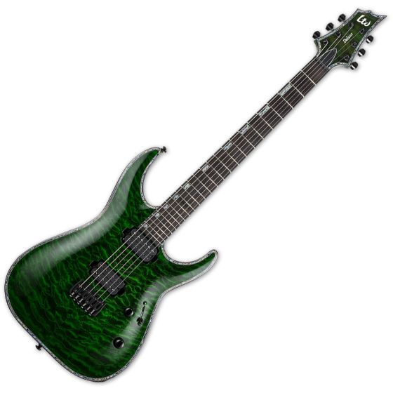 ESP LTD H-1001 Electric Guitar See Thru Green sku number LH1001QMSTG