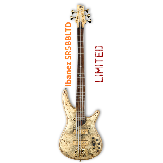 Ibanez SR5BBLTD Limited Premium Buckeye Burl Rare Bass Guitar sku number 6SSR5BBLTD