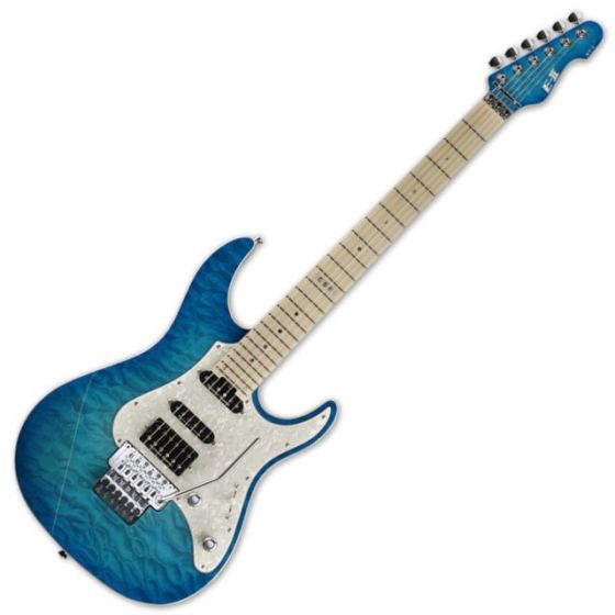 ESP E-II ST-1 QM Maple AQM Aqua Marine Electric Guitar Floyd Rose sku number EIIST1QMAQM