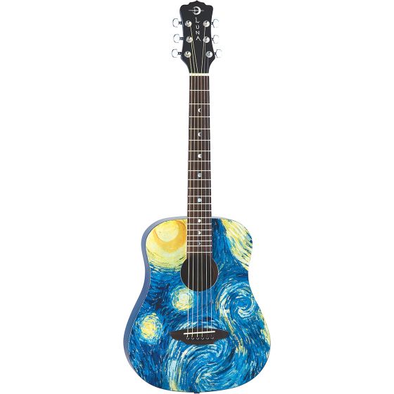 Luna Safari Starry Night Travel Guitar w/Bag SAF STR sku number SAF STR