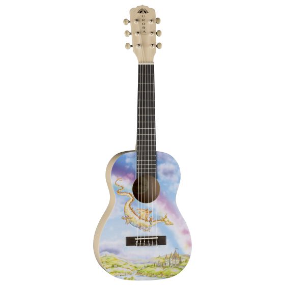 Luna Aurora 1/2 Nylon Acoustic Guitar Dragon AR2 NYL DRAGON sku number AR2 NYL DRAGON