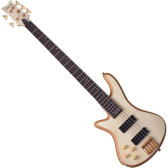 Schecter Stiletto Custom-5 Left-Handed Electric Bass Gloss Natural sku number SCHECTER2542