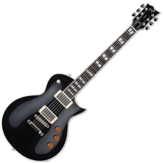 ESP USA Eclipse EMG Electric Guitar in Sapphire Black Metallic Finish sku number EUSECEMGSBLKME