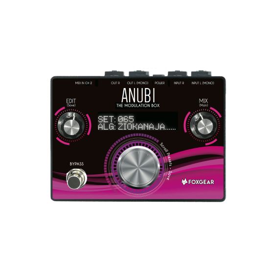 FoxGear Anubi Modulation Box Chorus Phaser Tremolo Leslie Flanger Multi-Effects Pedal sku number FOX-ANUBI-MOD