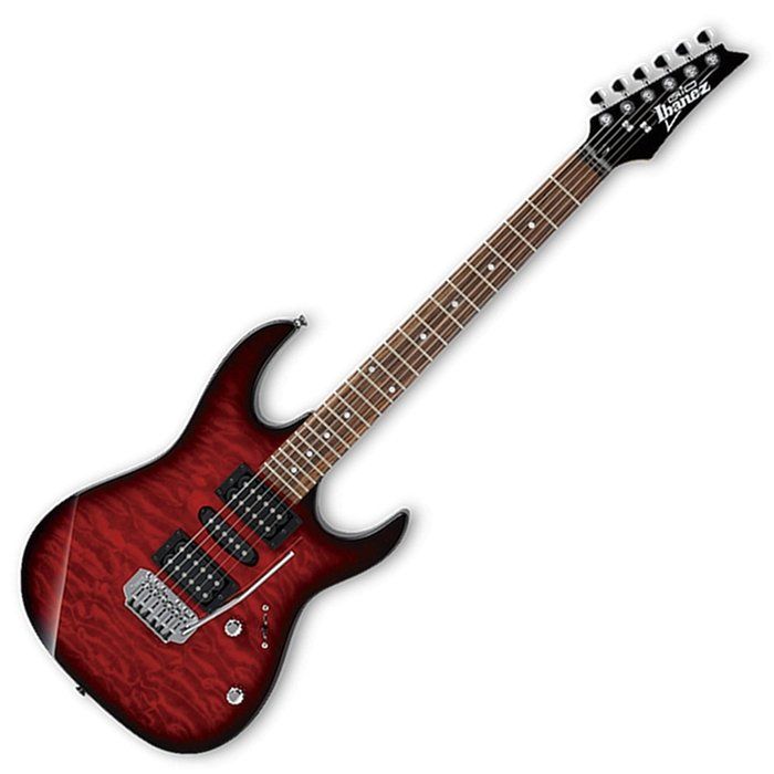 Ibanez GIO RX GRX70QA Electric Guitar in Transparent Red Burst